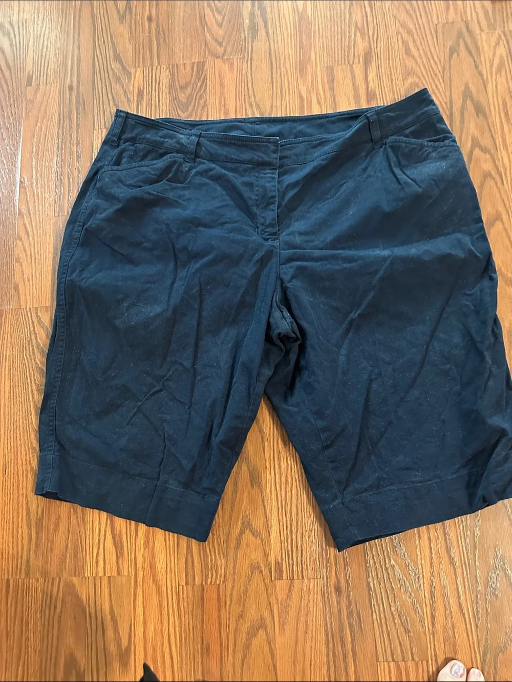 Jones New York Navy Stretch Zip-Front Pants - Picture 3 of 4